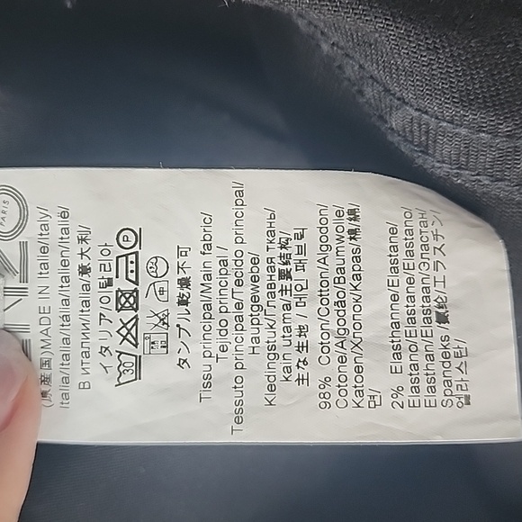 Kenzo Denim Biker Style Cotton Skinny Jeans - Picture 10 of 10